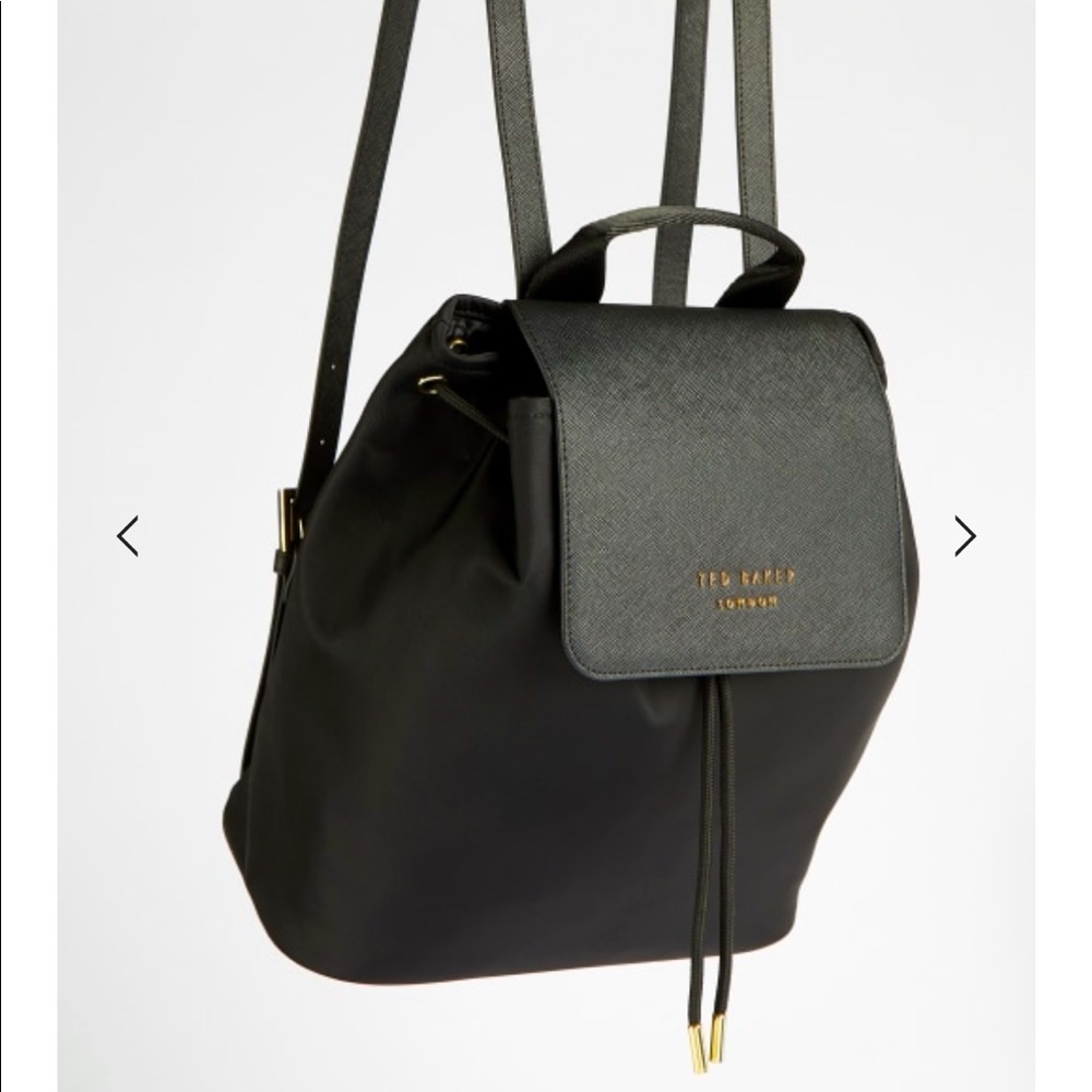 Ted Baker Black Naome Nylon String Backpack